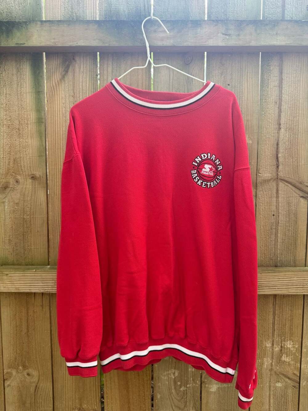 Vintage 1990s Starter Indiana Basketball Embroidered Crewneck Sweatshirt